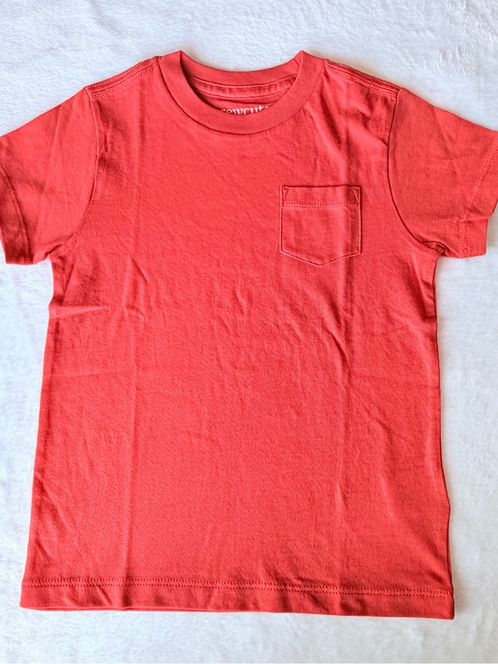 Crewcuts Kids Pocket T-Shirt - Red - Size 3